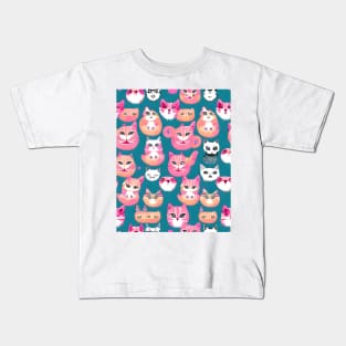 Abstract Cats Kids T-Shirt